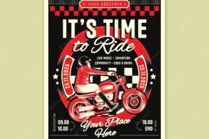Motorbike shop flyer template