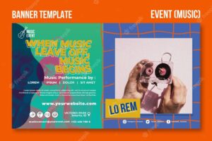 Music event banner template