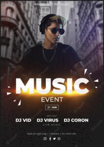 Music event modern poster template