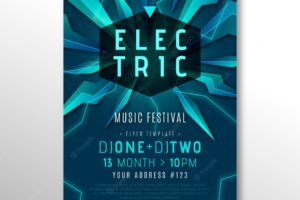 Music festival poster in abstract style