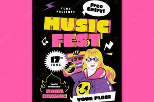 Music festival  poster template