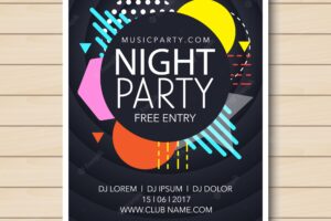 Night party poster design