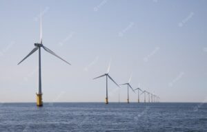 Offshore wind farm near ijmuiden netherlands