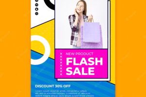 Online flash sale poster template