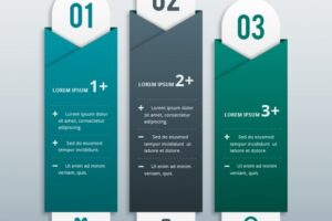 Origami infographic banners