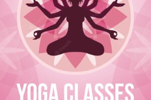Ornamental yoga classes abstract poster