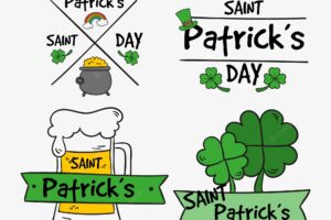 Pack of saint patrick's day badges
