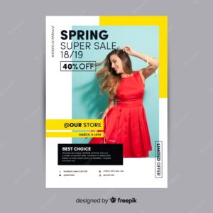 Photographic spring sale poster