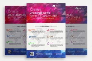 Pink and white business brochure