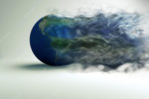 Planet earth disintegrating .3d illustration