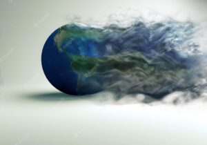 Planet earth disintegrating .3d illustration