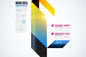 Polygonal abstract infographic template