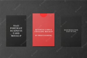Portrait business card mockup