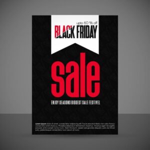 Poster for black friday decorated with red letters