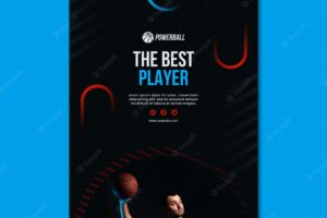 Poster template for basketball game playing