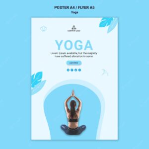 Poster template for yoga exercise