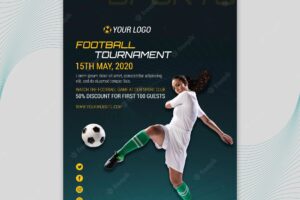 Poster theme with sport and tech