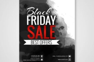 Poster with black ink for black friday