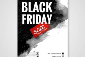 Poster with black paint for black friday