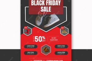 Product sale flyer template with creative concept