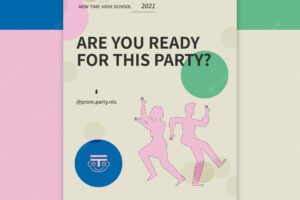 Prom party poster template