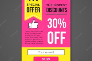 Promotion pop up template