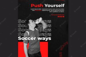 Push yourself sport poster template