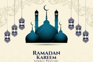 Ramadan kareem islamic festival decorative stylish background design vector