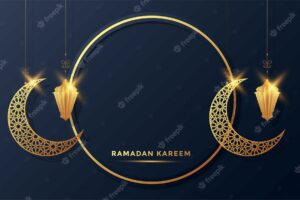 Ramadan kareem islamic greeting card background illustration