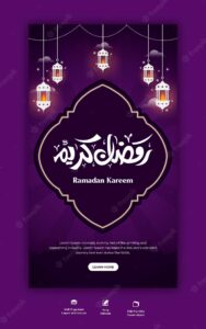 Ramadan kareem traditional islamic festival religious instagram story