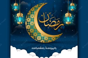 Ramadan kareem traditional islamic festival religious social media banner