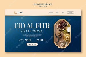 Realist eid al-fitr template design