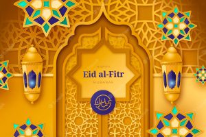 Realistic eid al-fitr background
