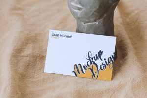Realistic elegant and modern business card mockup design psd mockup