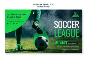 Realistic soccer template design