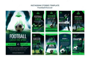 Realistic soccer template design
