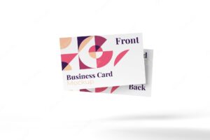 Realistic useful and stylish business card mockup
