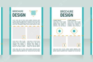 Resort blank brochure design. template set with copy space for text. premade corporate reports collection. editable 4 paper pages. bahnschrift semilight, bold semicondensed, arial regular fonts used