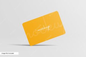 Rounded landscape business card mockup