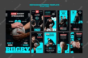 Rugby game insta story design template