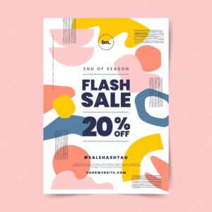 Sale poster design template