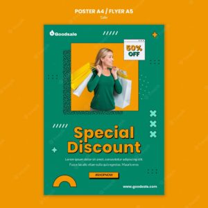 Sale with special discount flyer template