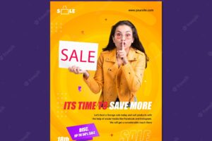 Sales template design of poster