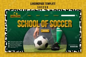 School of soccer landing page template