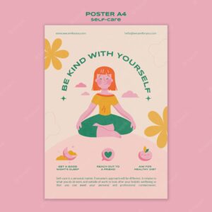 Self-care poster template