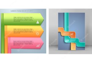 Set design business presentation template vector illustration eps 10 can be used for chart process the financial company technology infographics number banners charts and graphs or power point