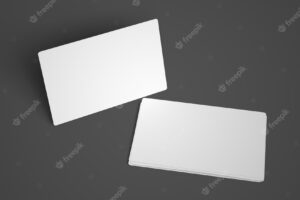 Set of isolated business cards composition