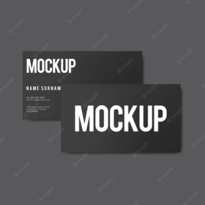 Simple business card design mockup