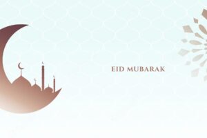 Simple eid mubarak festival banner greeting design