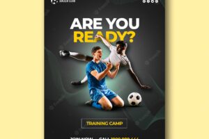 Soccer club training camp poster